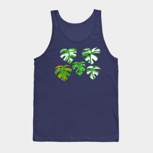 Variegated Monstera in Gouache Tank Top